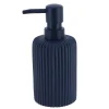 Distributeur A Savon Arrondi Strie 230Ml Bleu Marine