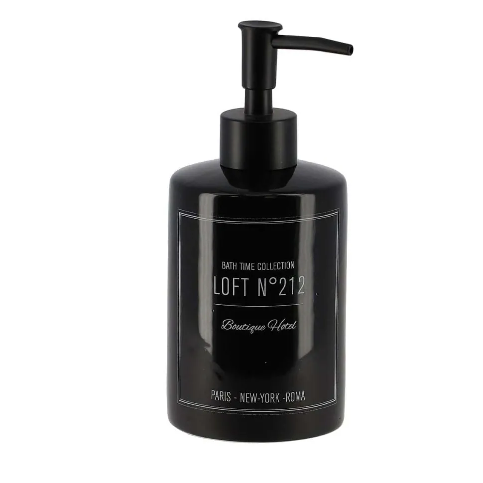 Distributeur A Savon Dolomite Rond 320Ml Neo Retro Noir