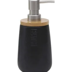 Distributeur A Savon Dolomite Rond Bath 410Ml Noir Bambou