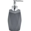 Distributeur A Savon Gres Forme Losange Gris Fonce