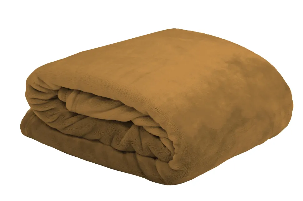 maxibazar Doudou Plaid 130X160Cm Camel