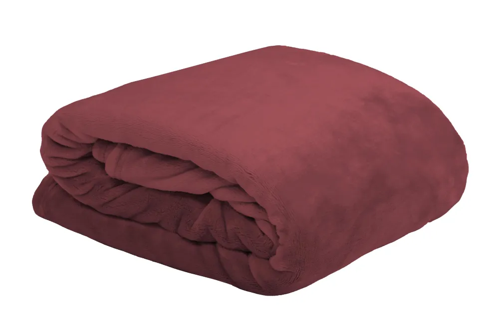 maxibazar Doudou Plaid 130X160Cm Marsala