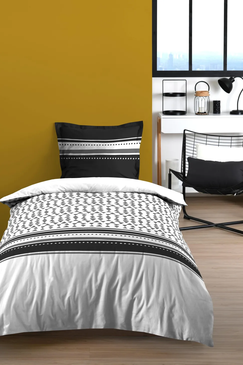 maxibazar Douglas Housse Couette 140X200Cm Et 2 Taies 63X63Cm 57 Fils