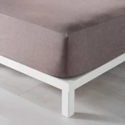 maxibazar Drap Housse 1 Personne 90X190Cm Actually Noisette