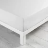 maxibazar Drap Housse 1 Personne 90X190Cm Lina Blanche