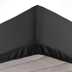 maxibazar Drap Housse 1 Personne 90X190Cm Lina Charbon