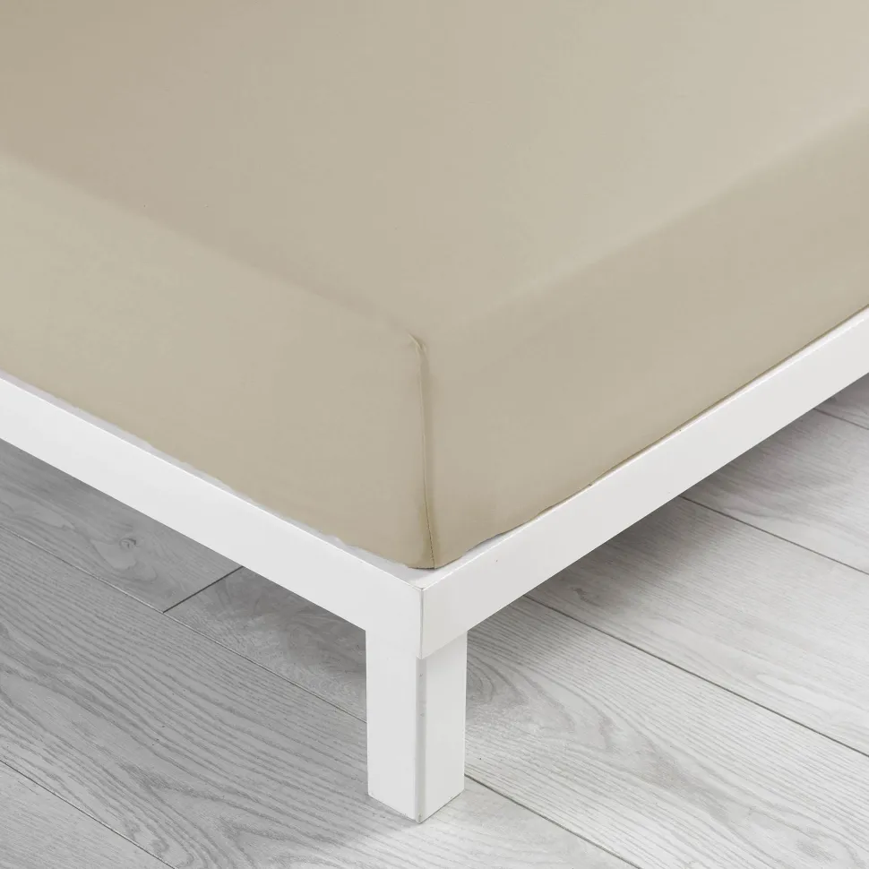 maxibazar Drap Housse 160X200Cm Coton Lave 57 Fils Linette Lin