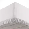 maxibazar Drap Housse 140X190Cm Uni Oscar Blanc