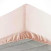 maxibazar Drap Housse 140X190Cm Uni Oscar Nude