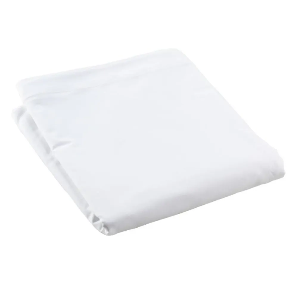 maxibazar Drap Plat 2 P 240X300Cm Percale Uni Blanc Point Bourdon