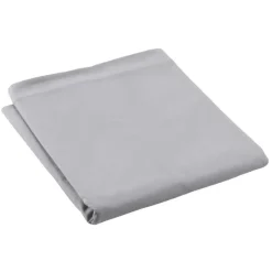 maxibazar Drap Plat 2 P 240X300Cm Percale Uni Gris Point Bourdon