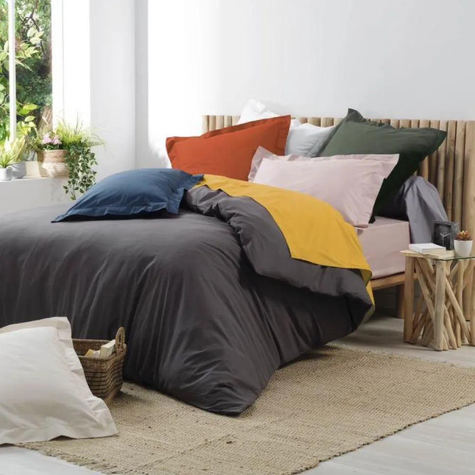 maxibazar Drap Plat 2 Pers 240 X 300 Cm Percale Uni 78 Fils Miel