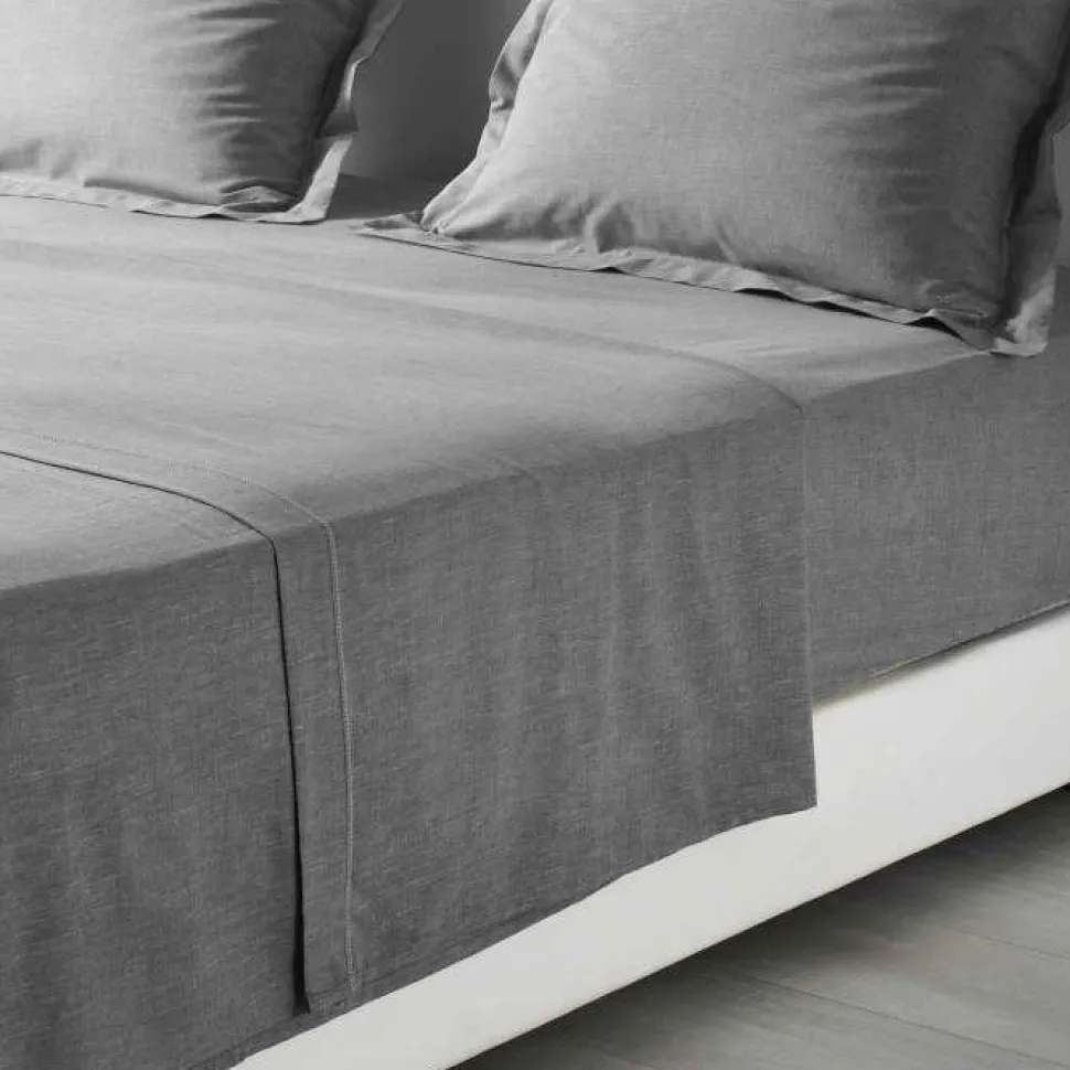 maxibazar Drap Plat 1 Personne 180X290Cm Actually Gris