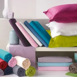 maxibazar Drap Plat 1 Personne 180X290Cm Lina Noisette