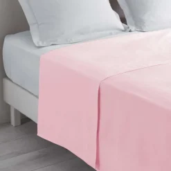 maxibazar Drap Plat 1 Personne 180X290Cm Lina Rose Clair
