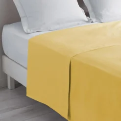 maxibazar Drap Plat 1 Personne 180X290Cm Lina Miel