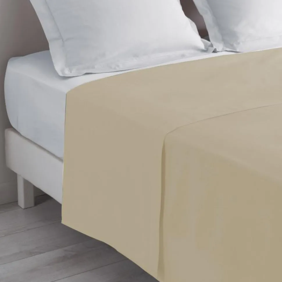 maxibazar Drap Plat 1 Personne 180X290Cm Uni 57 Fils Lina Lin