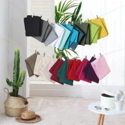 maxibazar Drap Plat 1 Personne 180X290Cm Uni Lina Bourgogne