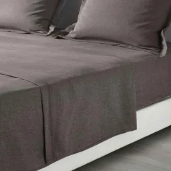 maxibazar Drap Plat 2 Personnes 240X300Cm Actually Noisette