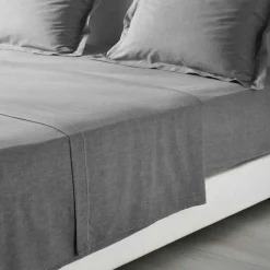 maxibazar Drap Plat 2 Personnes 240X300Cm Actually Gris