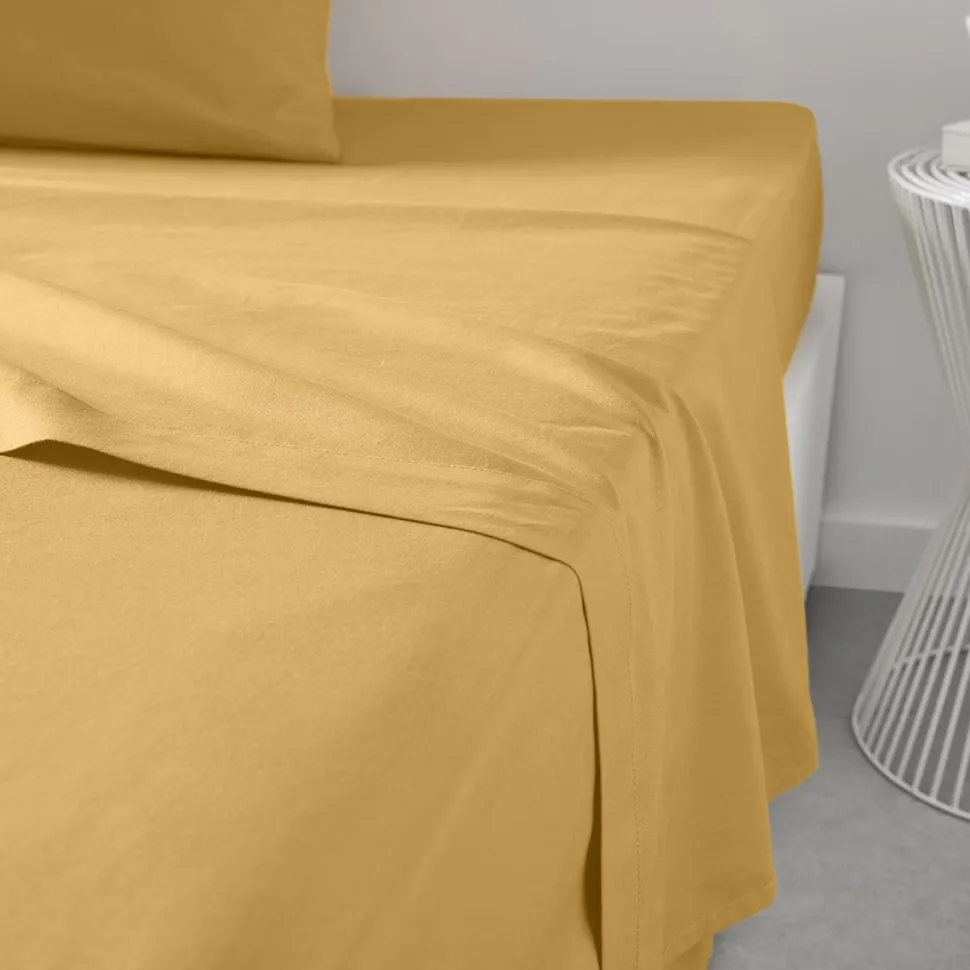 maxibazar Drap Plat 180X290Cm Ocre