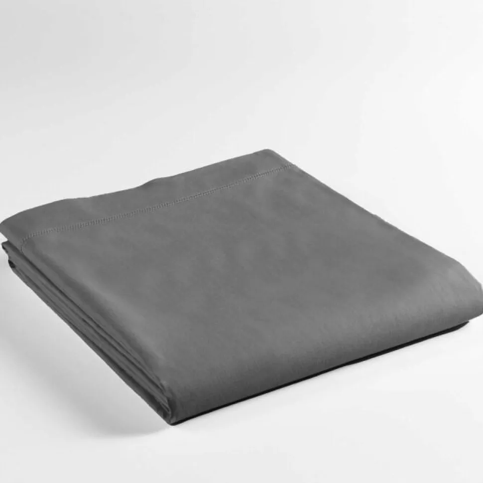 maxibazar Drap Plat 180X290Cm Uni 57 Fils Lina Anthracite