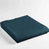 maxibazar Drap Plat 180X290Cm Uni 57 Fils Lina Bleu
