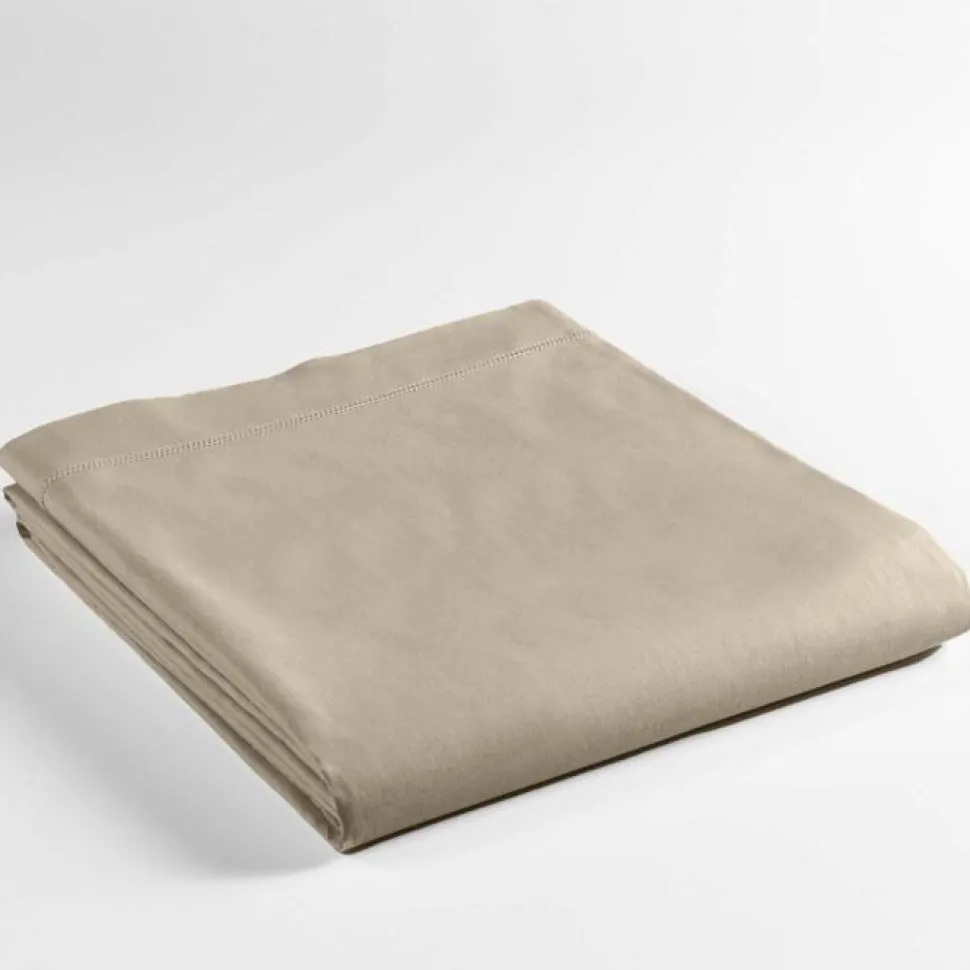 maxibazar Drap Plat 180X290Cm Uni 57 Fils Lina Sable