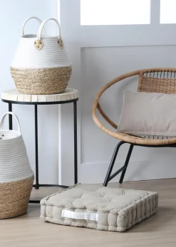 maxibazar Duo Coussin 45X45X10 Lin Ecru