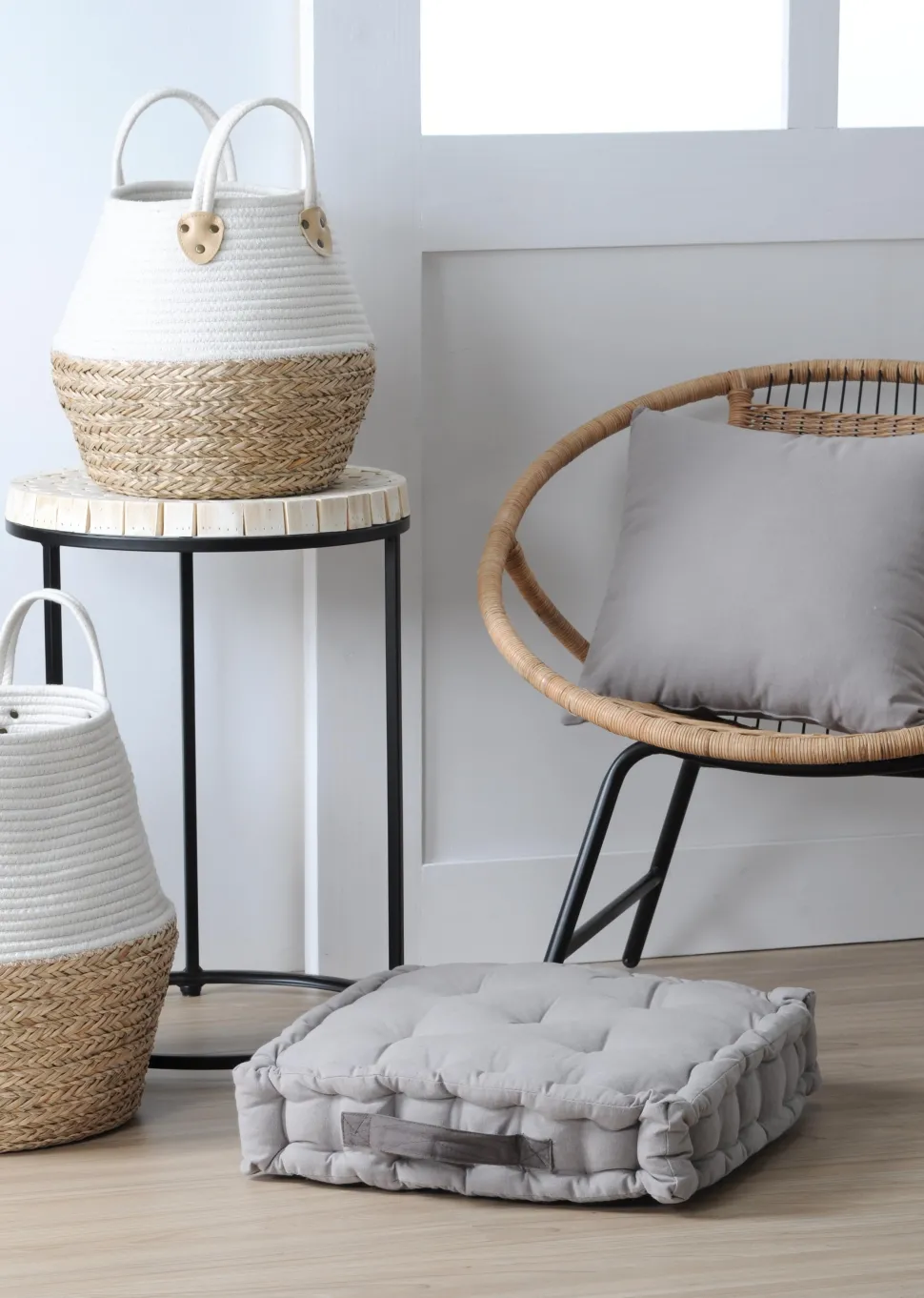 maxibazar Duo Coussin 45X45X10 Souris Gris 170G