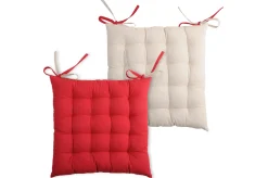 maxibazar Duo Galette 16Pts 40X40 Rouge Lin