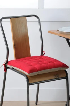 maxibazar Duo Galette 16Pts 40X40 Rouge Lin