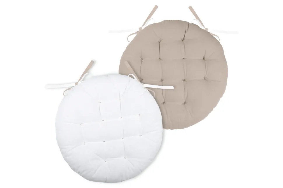 maxibazar Duo Galette Ronde 38Cm Ecru Lin