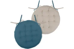 maxibazar Duo Galette Ronde 38Cm Petrole Lin