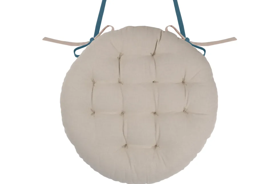 maxibazar Duo Galette Ronde 38Cm Petrole Lin