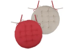 maxibazar Duo Galette Ronde 38Cm Rouge Lin