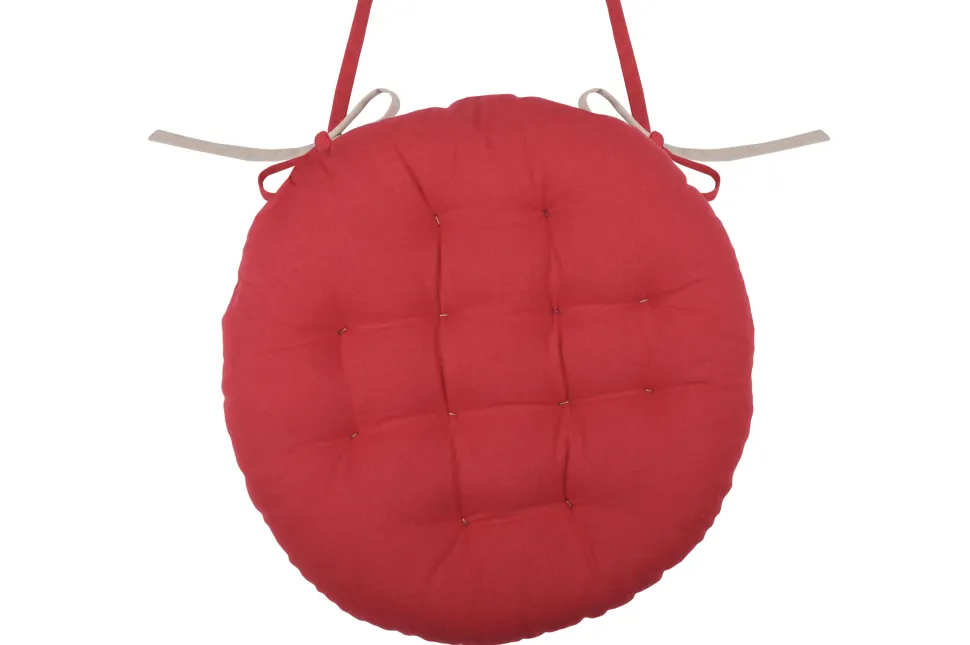 maxibazar Duo Galette Ronde 38Cm Rouge Lin