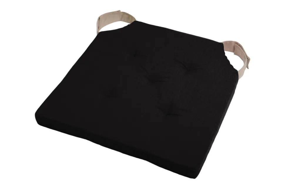 maxibazar Duo Galette Velcro 38X38X4 Noir Lin