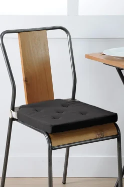 maxibazar Duo Galette Velcro 38X38X4 Noir Lin