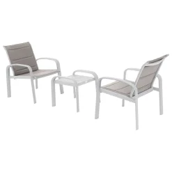 Duo Salon Elyn Noisette Blanc 2 Places