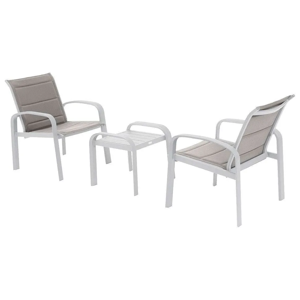 Duo Salon Elyn Noisette Blanc 2 Places