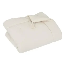 maxibazar Edredon Velours Coton Night Ivoire 70X180Cm