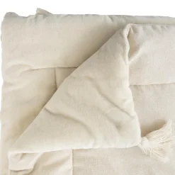 maxibazar Edredon Velours Coton Night Ivoire 70X180Cm