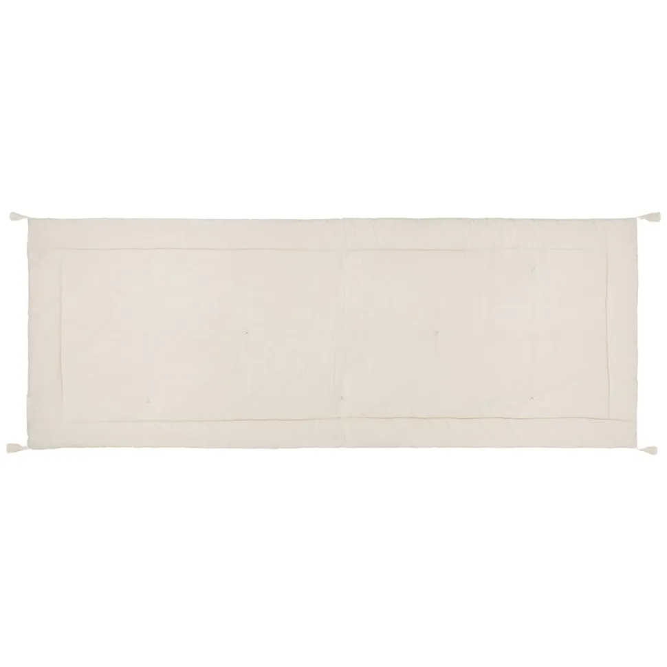 maxibazar Edredon Velours Coton Night Ivoire 70X180Cm