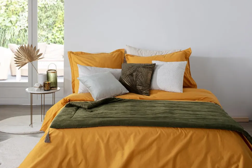 Atmosphera Edredon Velours Sonia Kaki 80X180Cm