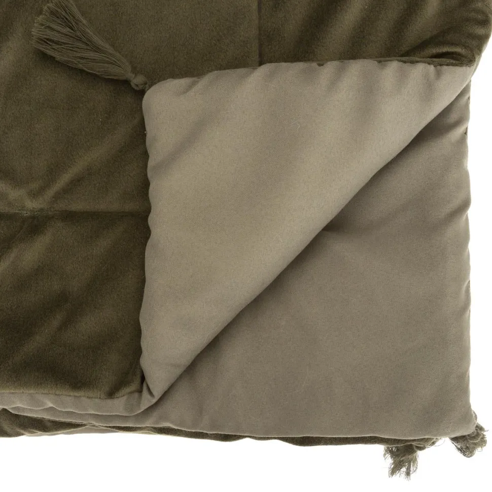 Atmosphera Edredon Velours Sonia Kaki 80X180Cm