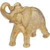 maxibazar Elephant Resine Belinda Or H.23Cm