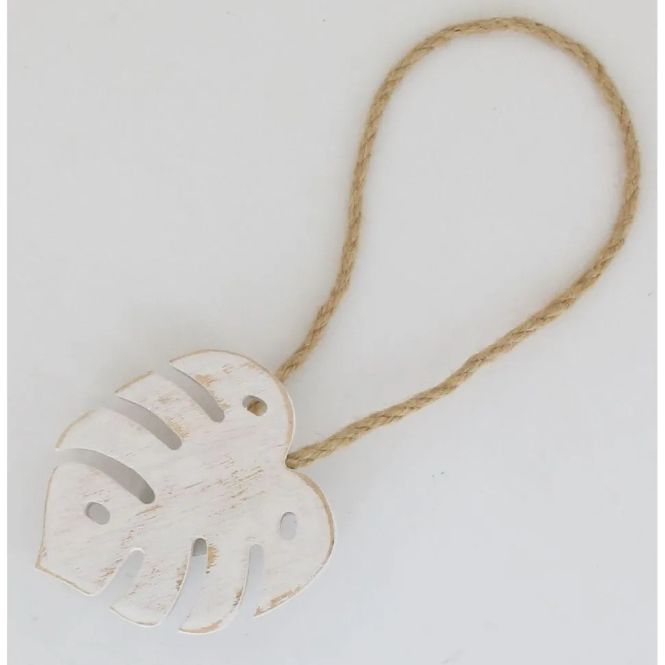 maxibazar Embrasse Bois Aimantee Salvador Mm Blanc Naturel