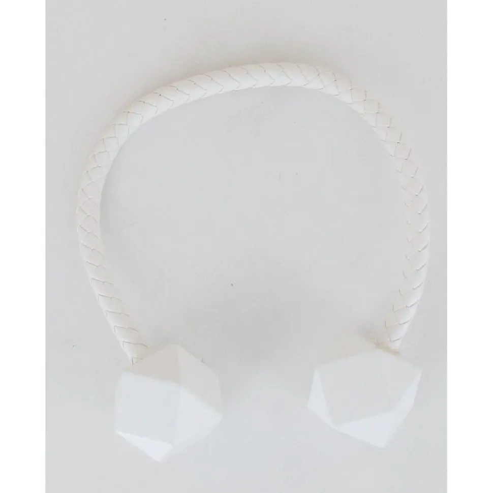 maxibazar Embrasse Mdf Twist Geometrik Gm Blanc