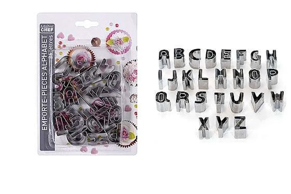 Emporte Pièces Inox Alphabet 26Pcs
